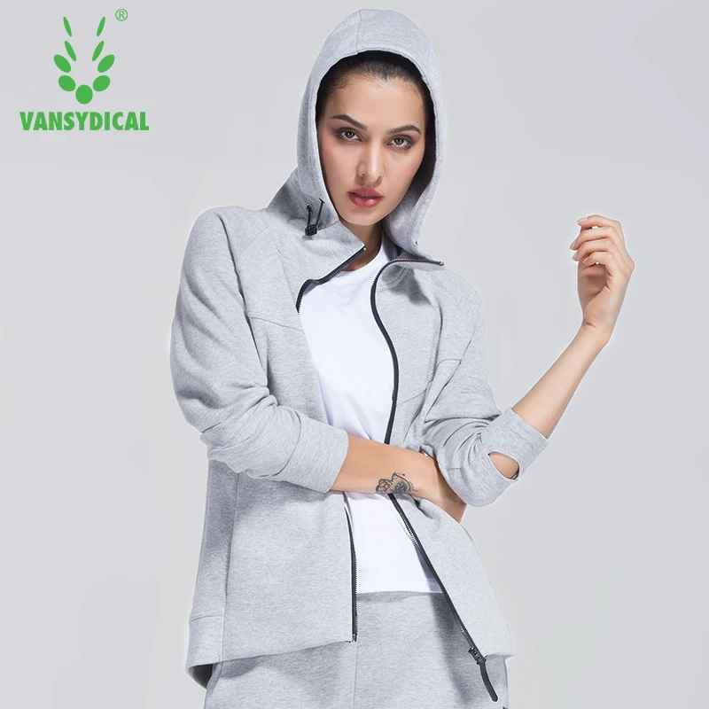 

Women Jacket Training Exercise Sweaters Running Tops Workout Windcoat Hooded Shirt Vansydical