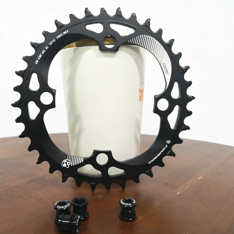 fouries сеть MTB кольцо 96BCD MTB велосипед Адреналин chainring зуб диска 36T 38T для MTB горный велосипед шоссейный велосипед