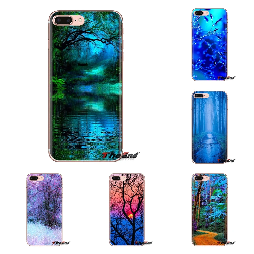 

Beautiful Blue Nature Forest For Huawei Mate Honor 4C 5C 5X 6X 7 7A 7C 8 9 10 8C 8X 20 Lite Pro Transparent Soft Cases Covers