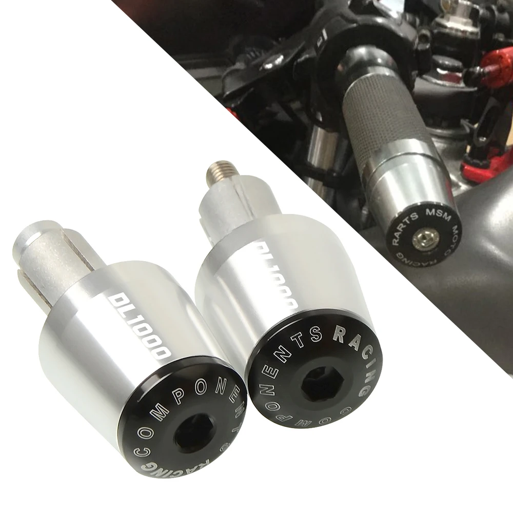 

7/8" 22mm Motorcycle Hand Bar Ends CNC Aluminum Alloy Grips End Plug Slider For Suzuki DL1000 V-STROM DL1000/V-STROM 2002-2016