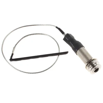 

New 1Set 1/4"Stereo End Pin Jack Connection with Electric Box Guitar Folk Piezo Pickup Under-saddle Passive