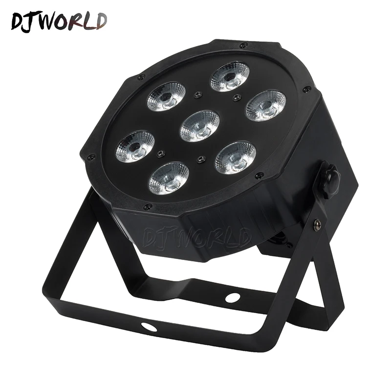 

4pcs/lot Hot Selling LED Flat Par 7x18W RGBWA+UV 6IN1 DMX512 Stage Effect Lighting For Disco DJ And Party Fast Shipping