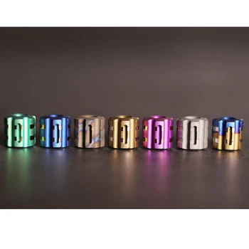 

1PC Gear Titanium Alloy Knife Beads Lanyard Pendant Paracord Umbrella Rope Necklace Bracelet Pendant Can Install 3 Tritium Tube