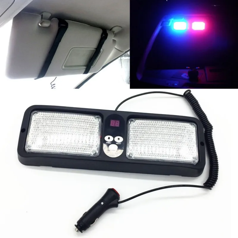

Car Sun Visor warning light 12 flashing modes Auto Visor Led strobe light Police beacon Emergency flash driving Caution Signals
