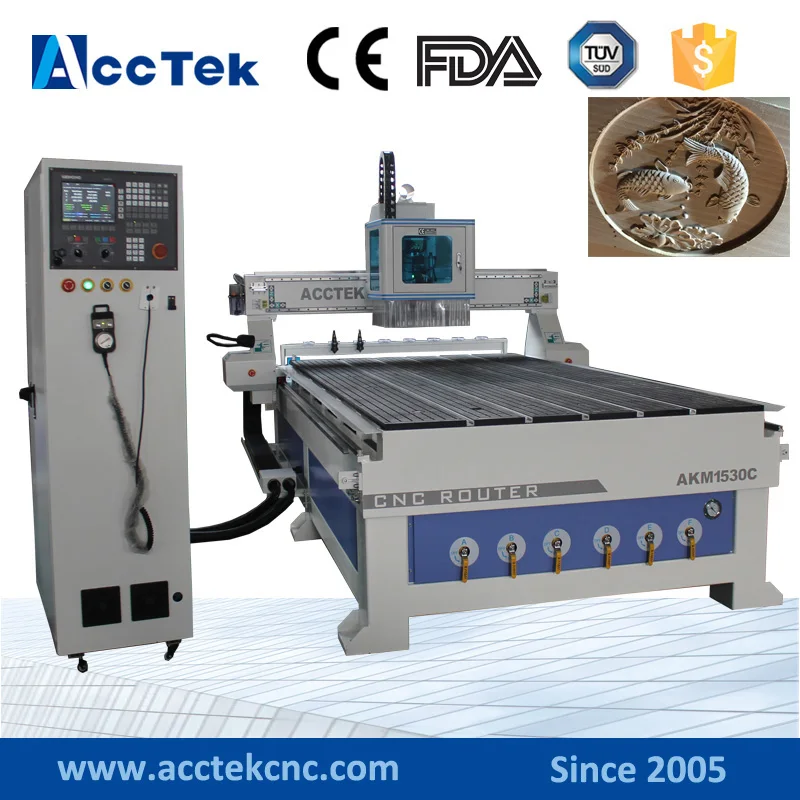AKM1530C 3 axis cnc milling machine cnc automatic tool changer/ tool