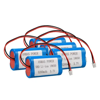 

2/4/6pcs Anmas Power 3.7V 5200mAh XRD Li-Ion 18650 Rechargeable Battery Pack / Cable For DIY PCB Protection