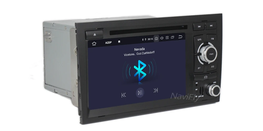 Flash Deal NaviFly 7" 2 din PX30 IPS DSP android 9.0 car dvd player for Audi A4 S4 RS4 2002-2008  Autoradio with GPS system BT WIFI USB RDS 16