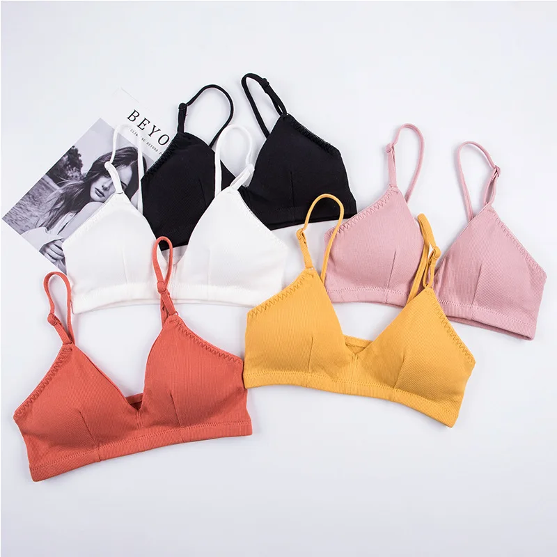

Sweet Women Bra Push Up Bandeau Top Pad Solid Color Tube Tops Summer Wrapped Chest Underwear