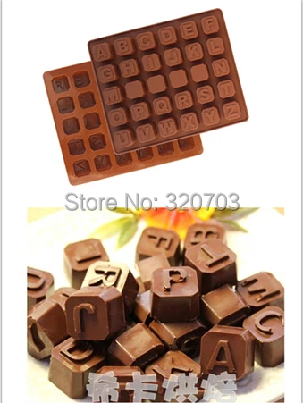 

Classic Style 26 English alphabet Shape Silicone Chocolate Mold, Cookie, Ice Kitchenware L012
