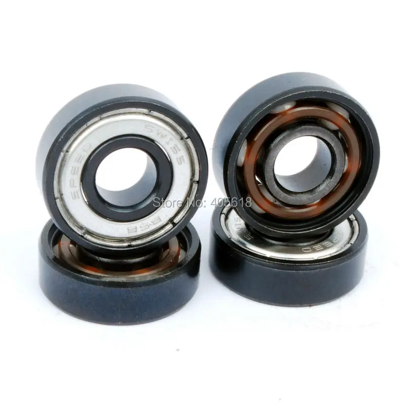 Top 8PCS BSB Swiss Speed 608 White Ceramic Roller Skating Shoes Skate