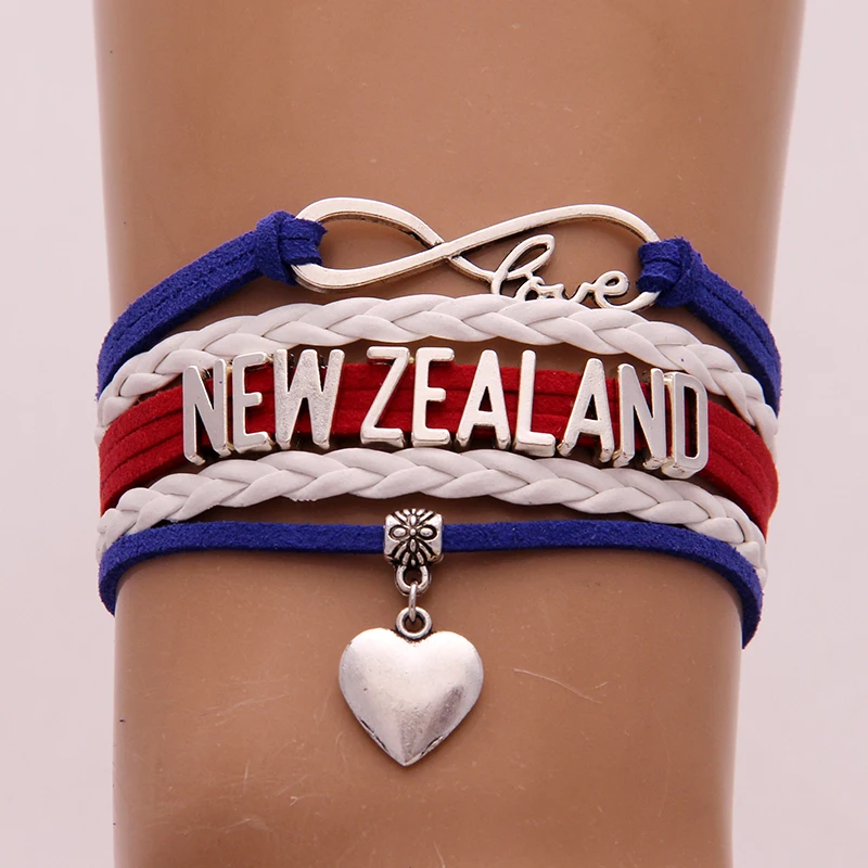 (10pcs/lot) Infinity Love NEW ZEALAND Bracelet Heart Charm Handmade