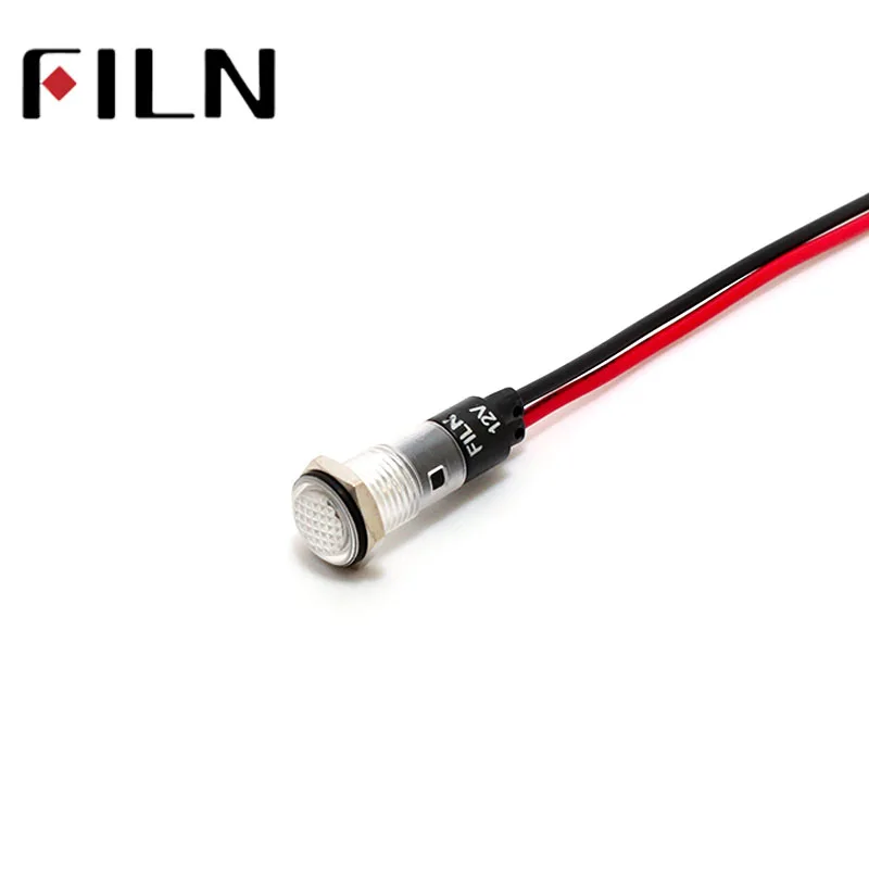 8mm FILN 6 volt 120v 12V 24V led light indicator lamp pilot light signal light (2)