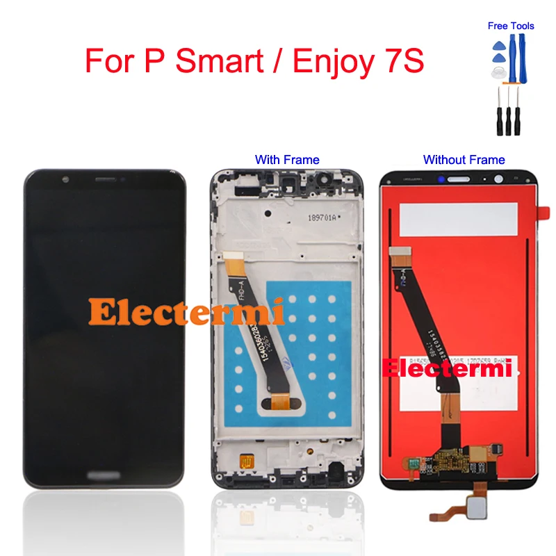 

Free Shipping 10PCS For Huawei Enjoy 7S Touch Screen Digitizer Assembly Tools For Huawei P Smart LCD With Frame FIG LX1 L21 L22