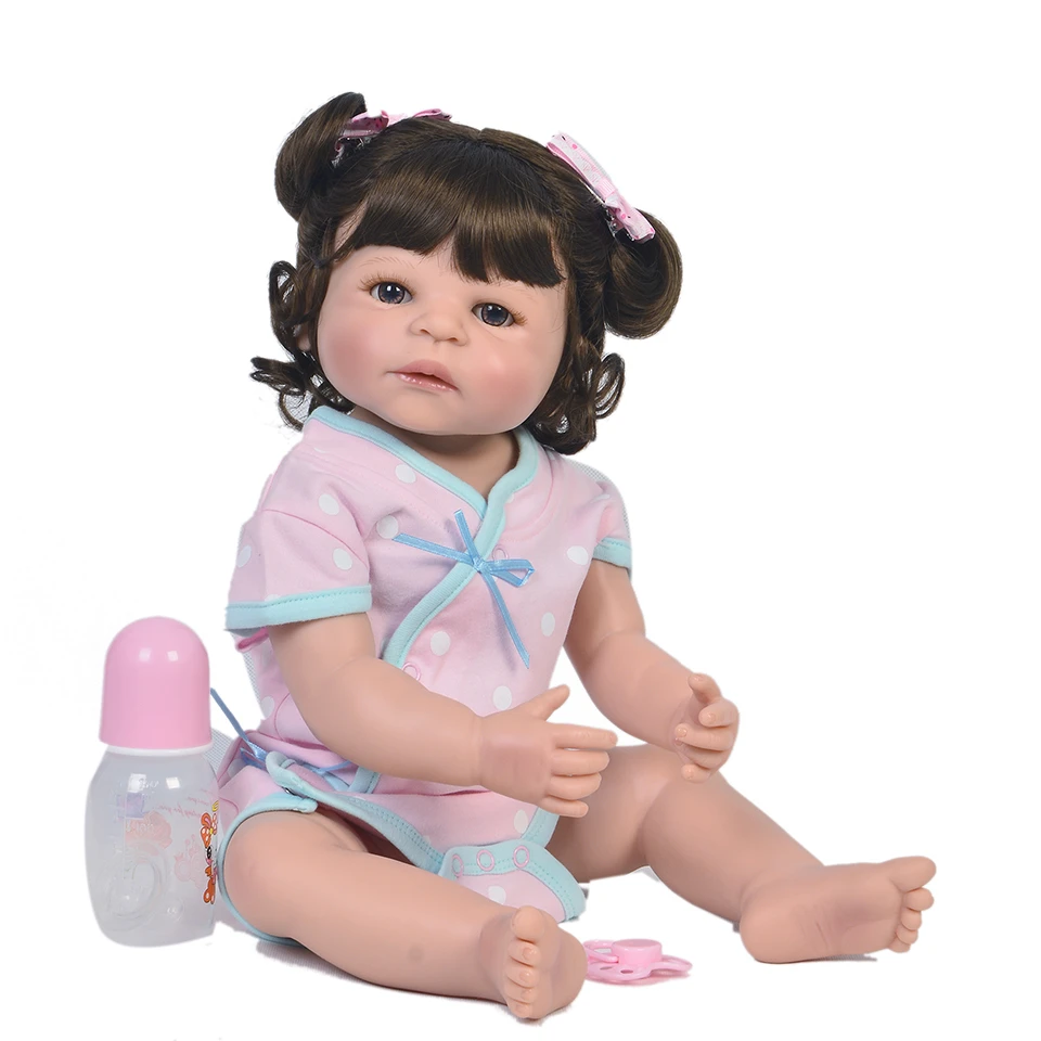 

Bebes reborn 55cm Full vinyl Silicone Body Reborn Baby Doll Toy For Girl Newborn Princess Babies Alive Boneca toys gift dolls