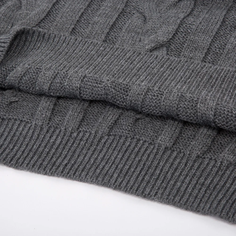 Мужской свитер водолазка вязаный свитер пуловер с длинными рукавами Повседневный чистый цвет тонкий стрейч осень зима толстый теплый