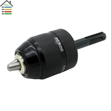 New Heavy Duty Professional Keyless Drill Chuck Impact with 0.8-10mm with 3/8″-24UNF SDS Adaptor Rod Power Tool Accessories