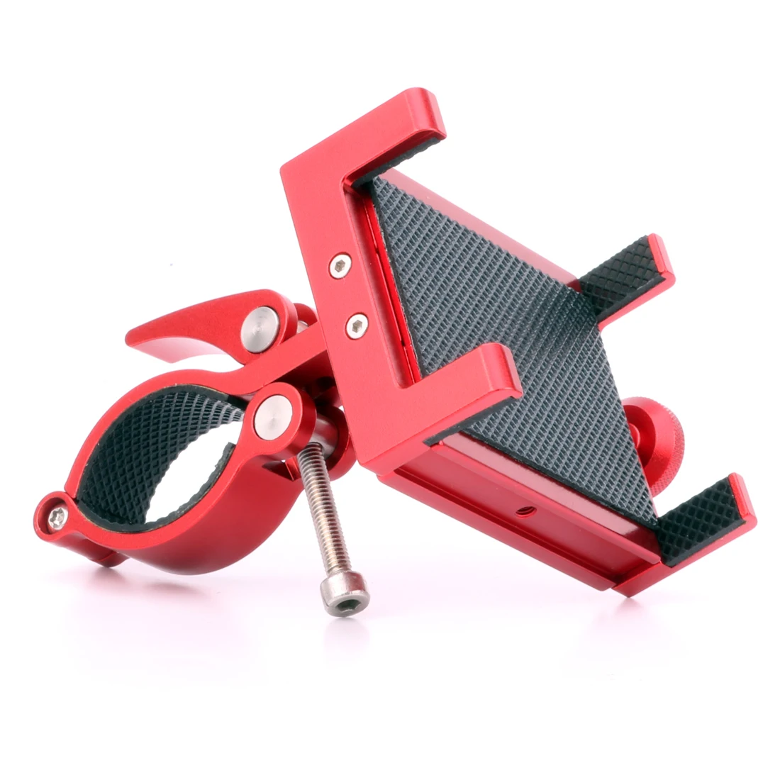 Универсальный велосипедный держатель для телефона вращающийся для горного велосипеда дорожный Противоугонный ЧПУ Алюминиевый 3,5-6," смартфон велосипедный руль подставка крепление - Цвет: Красный