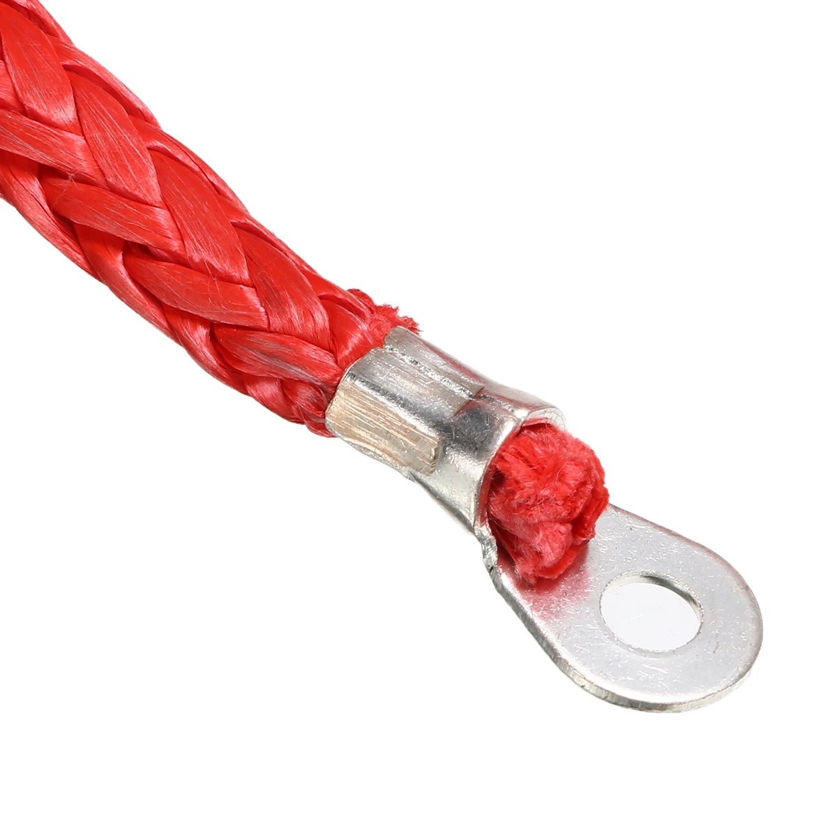 corda sintética vermelha do guincho com gancho