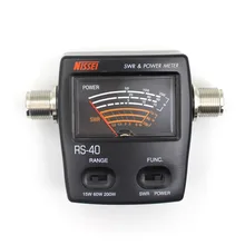 RS-40 SWR/Ватт метр NISSEI 125-525 МГц UHF/VHF M Тип разъем для TYT Kenwood Baofeng светодиодный экран радио измеритель мощности