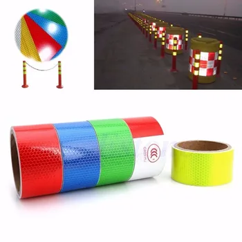 

3M 2"X10' Reflective Safety Warning Conspicuity Tape Film Sticker Multicolor NEW