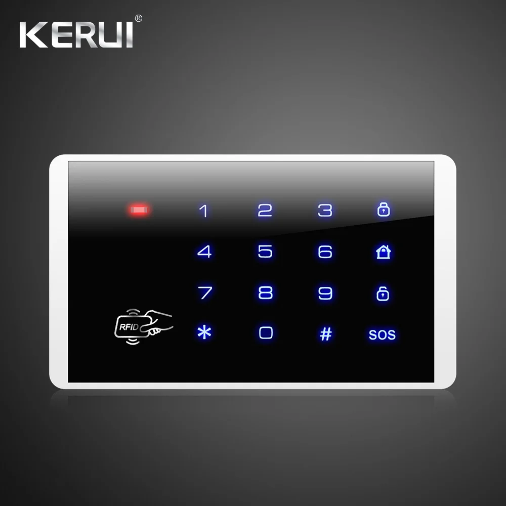 KERUI K52 4,3 дюймов TFT цветной экран Беспроводная охранная сигнализация wifi GSM Сигнализация приложение Управление клавиатура wifi камера Солнечная Сирена