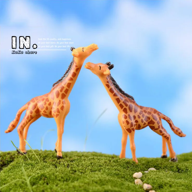 Фото Домашний микро сад украшения Аниме Фигурка милый кавайный Олень жираф(China)