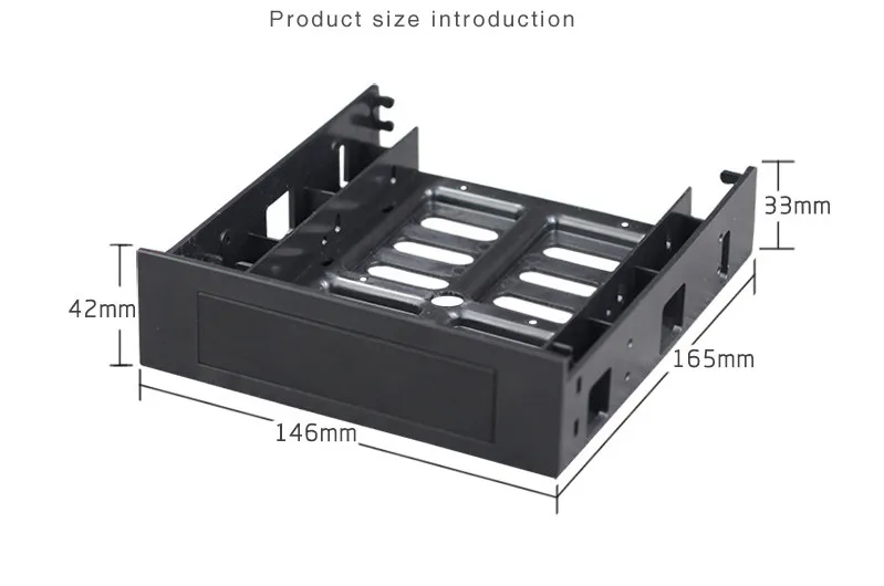 3,5 CD-ROM пространство до 2,5 ''5,25'' SATA HDD Mobile Rack Кронштейн Корпус черный для ПК