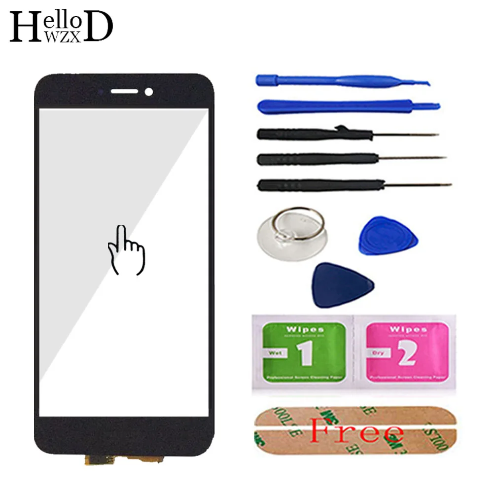 

HelloWZXD 5.2'' Touch Glass For HuaWei P8 Lite 2017 Touch Screen Glass Digitizer Panel Front Glass Lens Sensor Adhesive