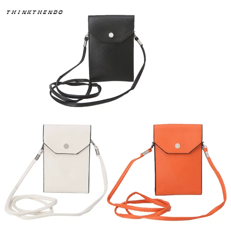 

New Fashion Universal Leather Cell Phone Bag Shoulder Pocket Wallet Pouch Case Neck Strap Crossbody Bags Purse