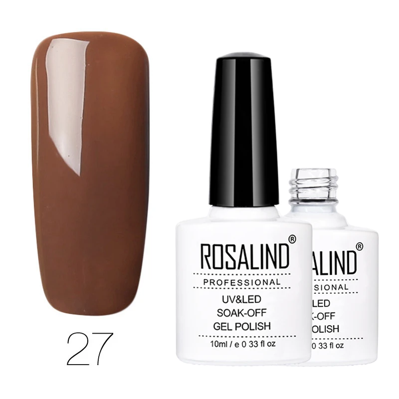 RD27 Гель ROSALIND 1, 10 мл,, чистый цвет, серия, Гель-лак для ногтей, повседневный Гель-лак, УФ светодиодный, для маникюра, для наращивания ногтей - Цвет: RD27
