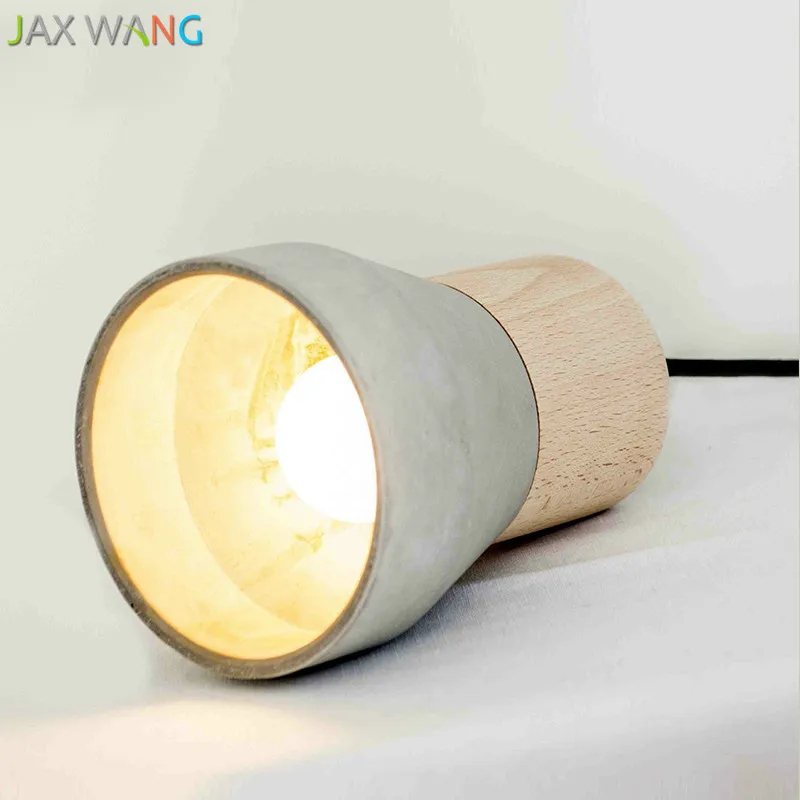 

Nordic Modern creative simple personality dining room restaurant bedroom bedside colorful cement solid wood pendant light