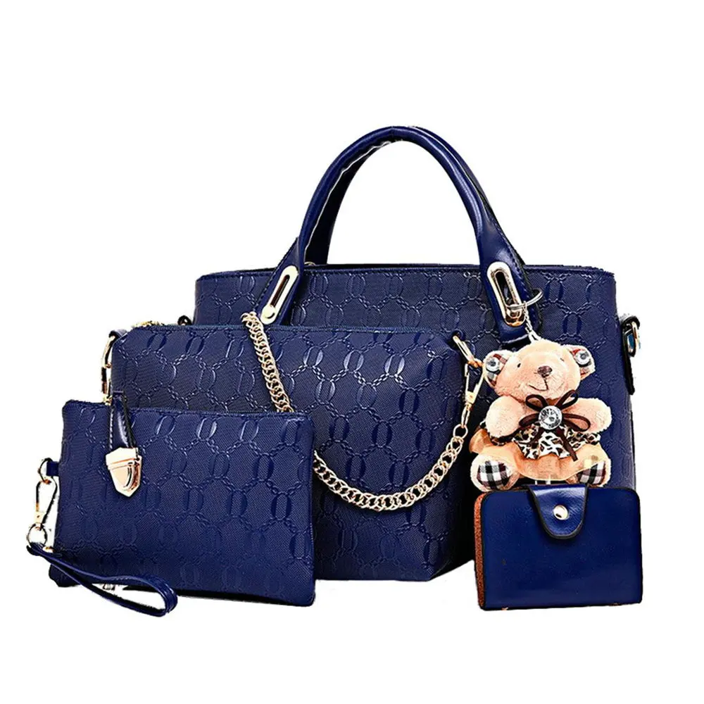 4 комплекта композитных сумок из искусственной кожи, женская сумка, сумки с ручками, женские сумки известного бренда, женские сумки-мессенджеры, сумки через плечо