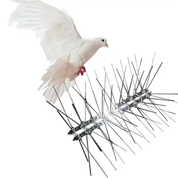 

12pcs 25cm Bird Repeller Environmentally Stainless Steel Pigeon Nails Anti-Bird Anti-Dove Spikes Bird Scarer Spikes Pest Control