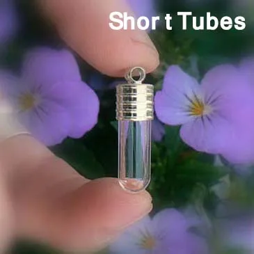 

10PCS 6MM Short Tubes Miniature vials Pendant Tiny vials Pendants Glass Vial Pendant