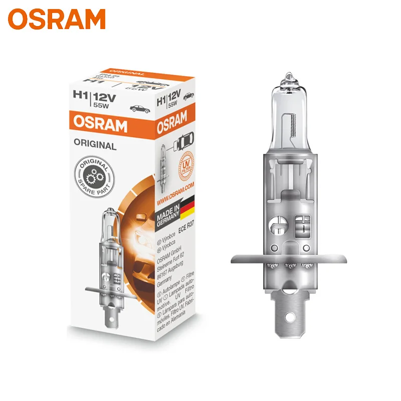 OSRAM H1 12V 55W 64150 P14.5s Германия 3200K стандартная оригинальная линия Авто головной светильник противотуманная фара автомобильная лампа OEM Качество(один