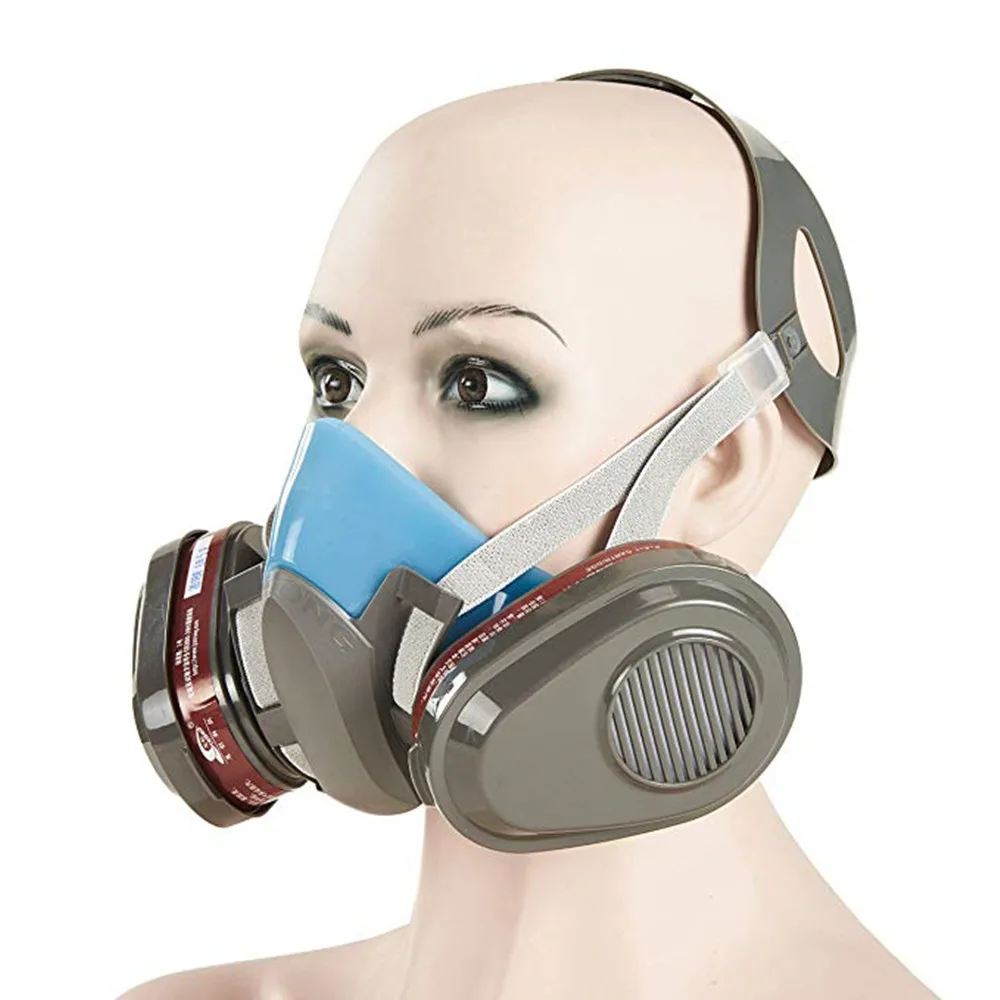 Респиратор с полулицевой частью для безопасности, многоразовая профессиональная защитная маска для дыхания, подходит для художников, пыли и органических паров