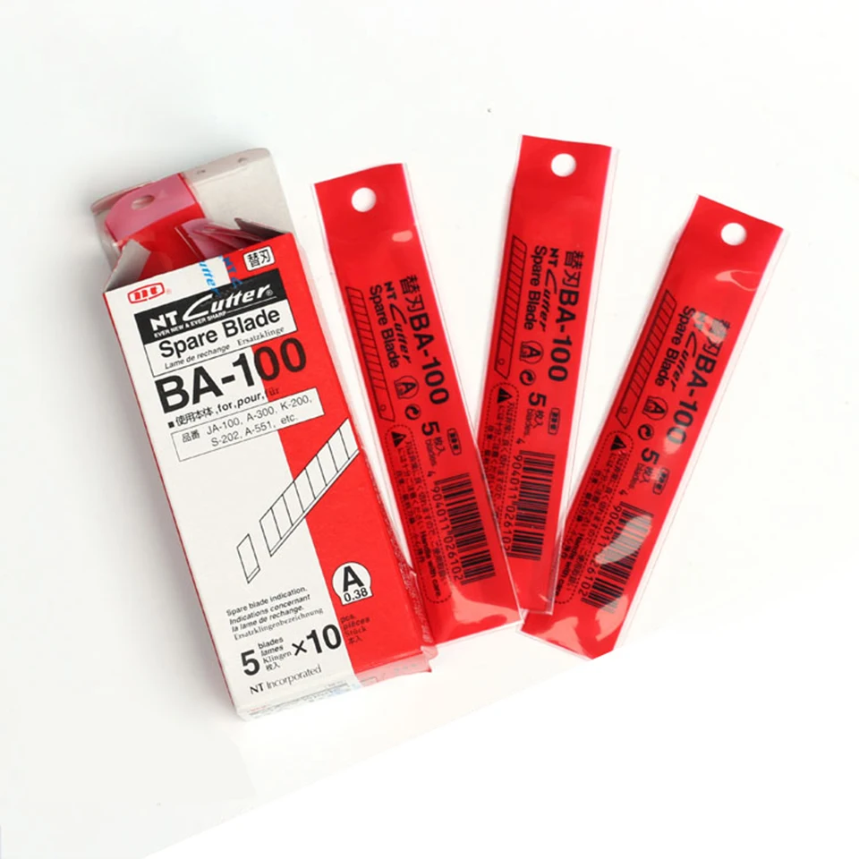 

Japan NT CUTTER 60 degree good quality Knife Replacement Blade 9mm 10-Blades/Pack BA-100