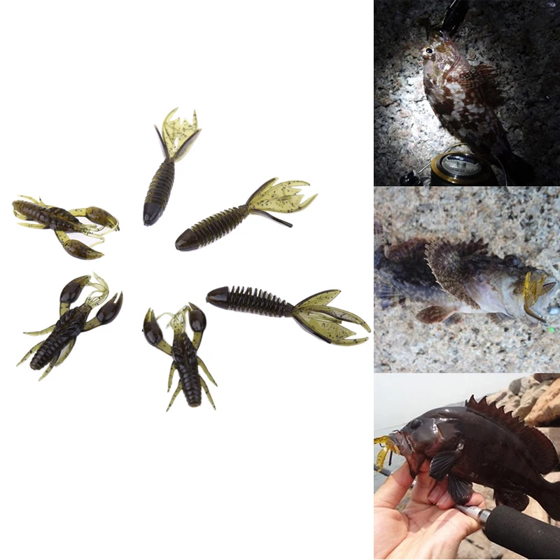 25pcs Soft Worm Shrimp Sea Fishing Lure Tackle Jig Wobbler Swivel Bait Practical Fishing Lures