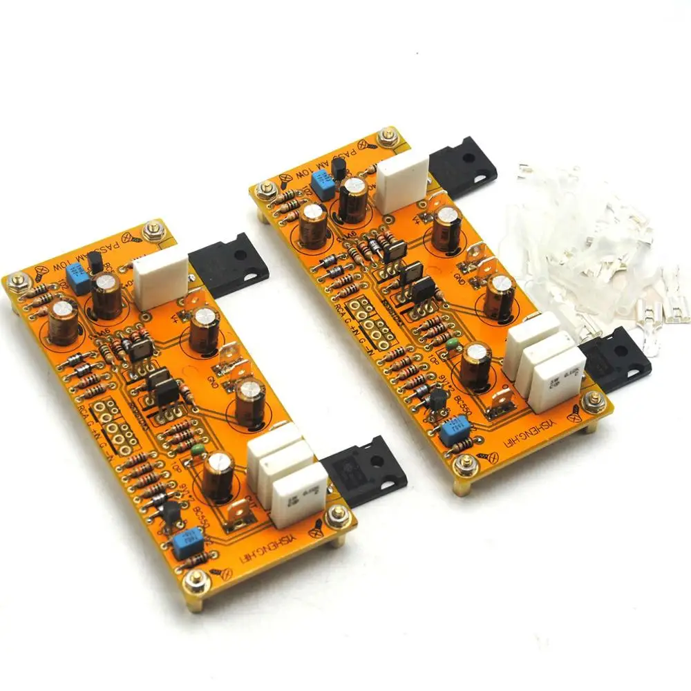 One Pair PASS AM single-end Class A Amplifier Board Pre-amp 10W 8ohms DC 18V-0V-18V