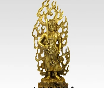 

11'' China Tibet Buddhism Tantra Acalanatha Bodhisattva Bronze Statue #1