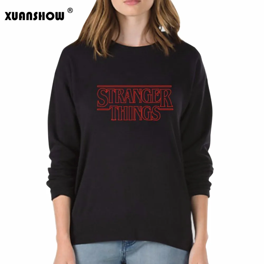 XUANSHOW STRANGER THINGS Sweatshirt Women Fashion Letter Printed ...