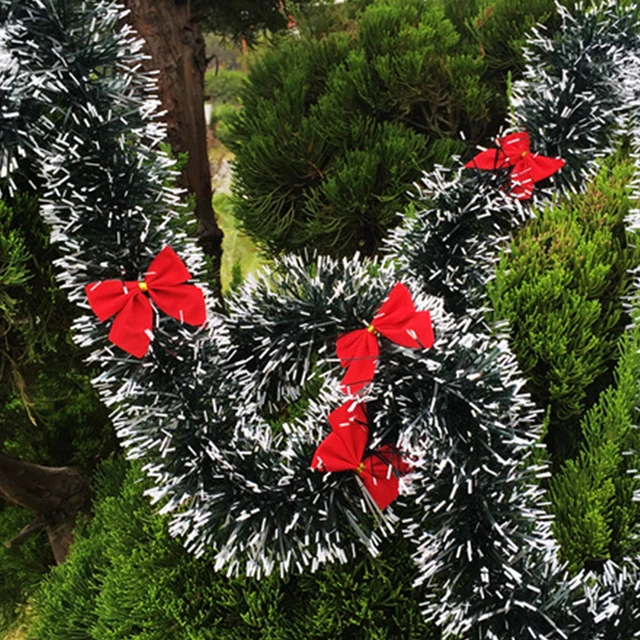 200 cm Christmas Decor Mall Bar Tops Ribbon Garland Streamers Christmas Tree Ornaments White Green Cane Tinsel Party Supplies 21 1