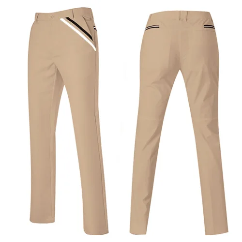 Новинка, спортивная одежда, мужские брюки, ультра-тонкие, облегающие, полные XXXL, мужские длинные штаны для гольфа/тенниса, высокие эластичные брюки, сухой крой - Цвет: Хаки