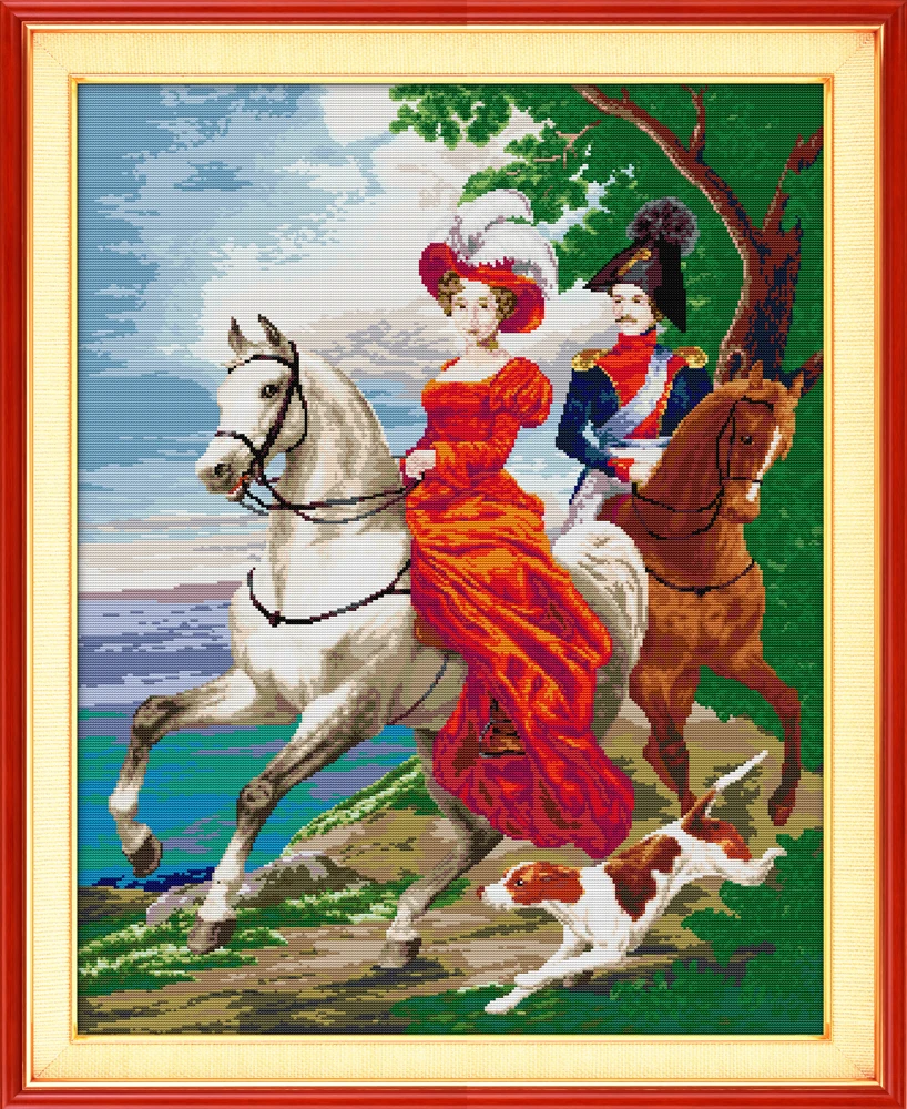 

Набор для вышивки крестиком Knight couples kit aida 14ct 11ct, Набор для вышивки крестиком на холсте, вышивка крестиком, вышивка ручной работы «сделай сам»