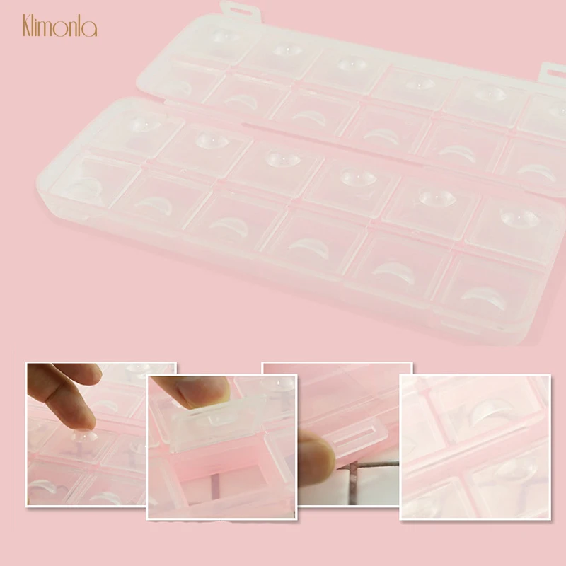 

New 6 Colors Candy Nail Are Containers 24 Grits Fold Jewelry Diamond Nail Storage Box Manicure Kit Nail Organizer Case Tips