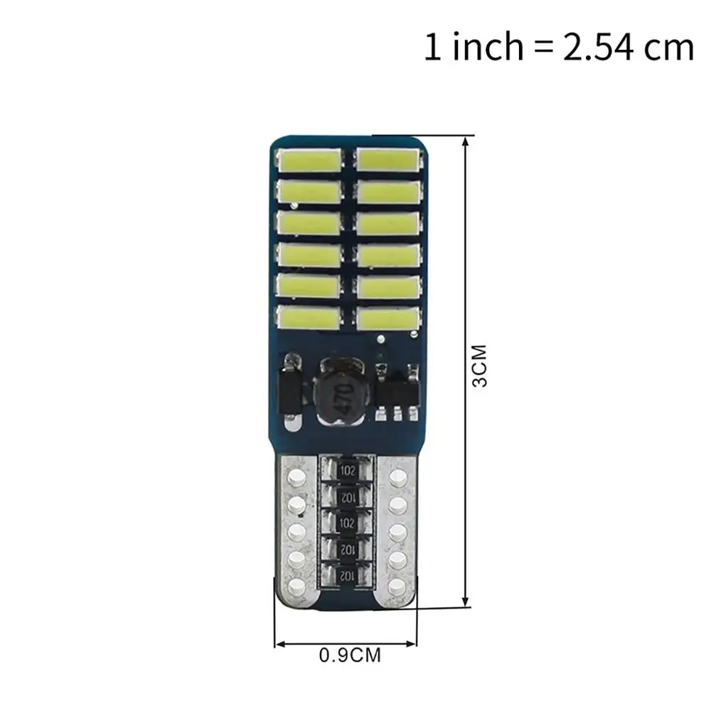 JOGMACHINE T10 24smd светодиодный ная лампа для автомобиля CANBUS без ошибок 4014 12 В 24