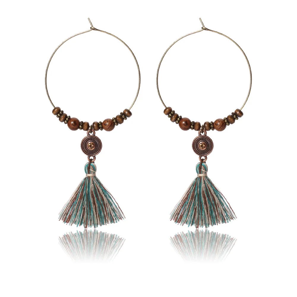 

MIARA.L Bohemian Personality Exaggerated Temperament Wild Trend Tassel Earrings