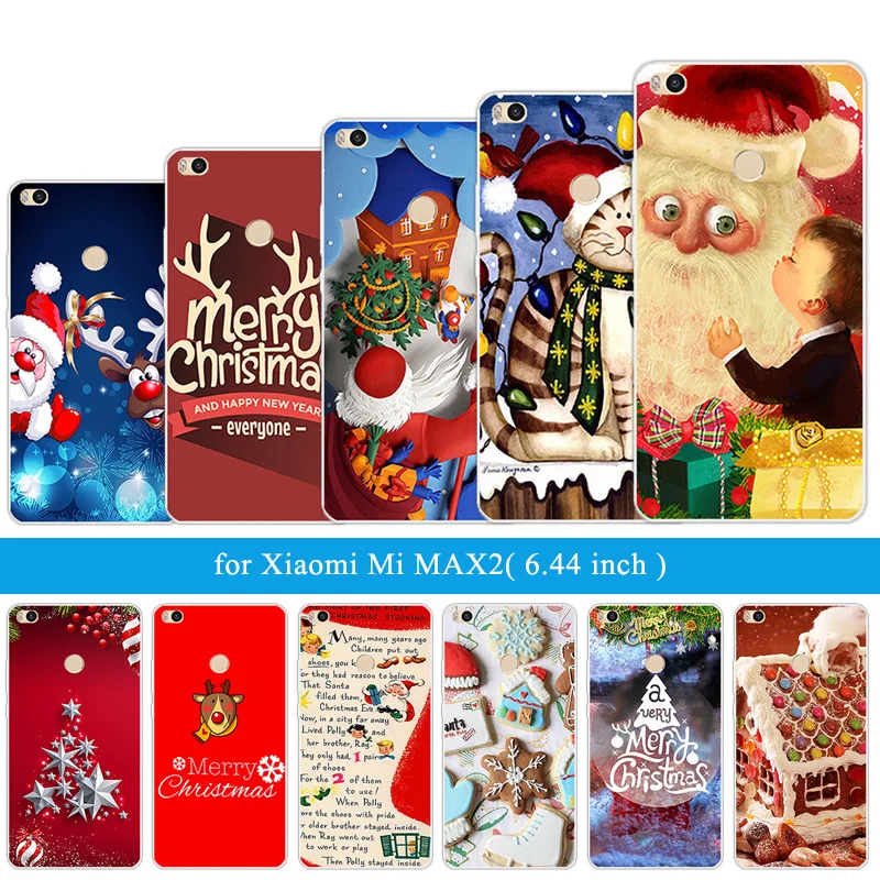 Для Xiaomi Mi Max 2 Fundas для mi max2 чехол телефона Мягкий Силиконовый ТПУ Рождественская