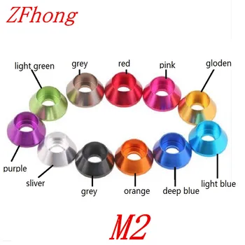 

50pcs M2 Multi-Color Aluminum Washer used for hex socket head cap screw washer gasket