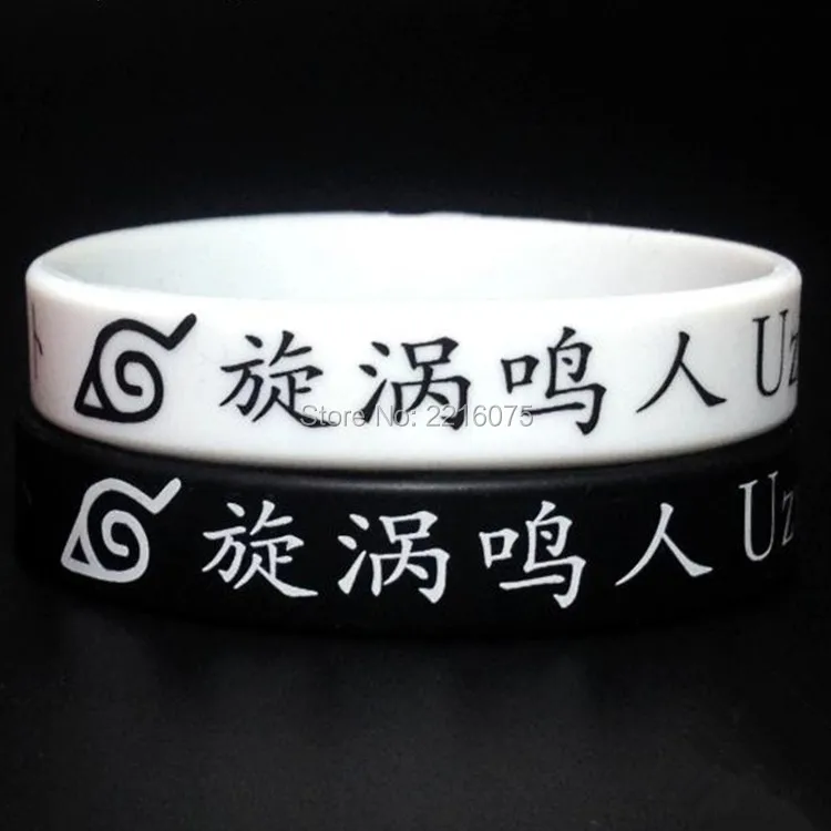 

2pcs Animation cartoon Uzumaki Naruto wristband silicone bracelets free shipping